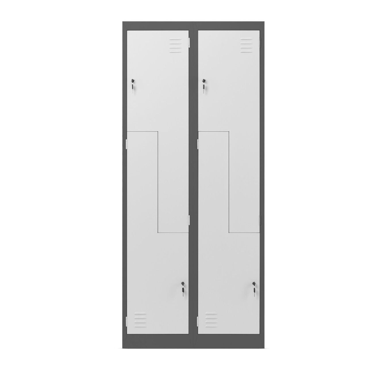 Schränke: Schliessfachschrank Z-Form 4 Fächer - Anthrazit/Weiss – Neu und originalverpackt aus Wallenwil von toesstal-vertrieb 4