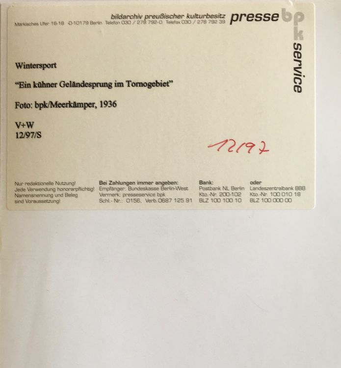 Emil Meerkämper, Wintersport, Ski, Geländesprung, Torno, TOP Kaufen