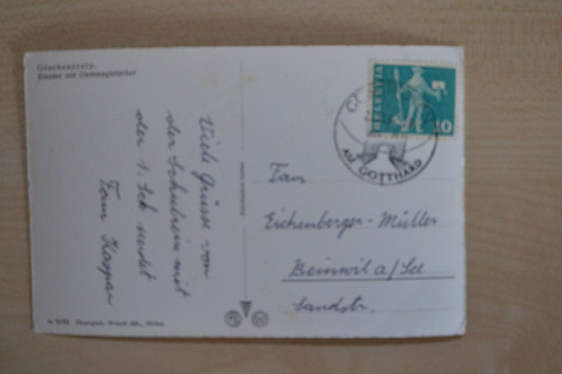 Cartoline postali: AK Göscheneralp mit Dammagletscher  UR – Usato da Beinwil am See venduto da kajak55 1