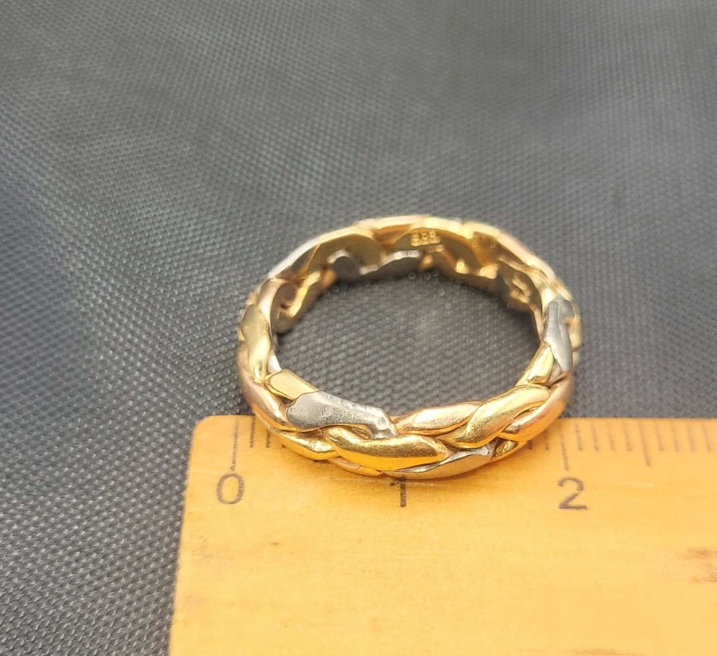 Anelli: Massiv 585 Gold Tricolour Ring – Usato da Wald ZH venduto da Dasilver 7