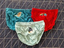 Frugi Set 3x Unterhosen rot-blau 134 / 140 BIO