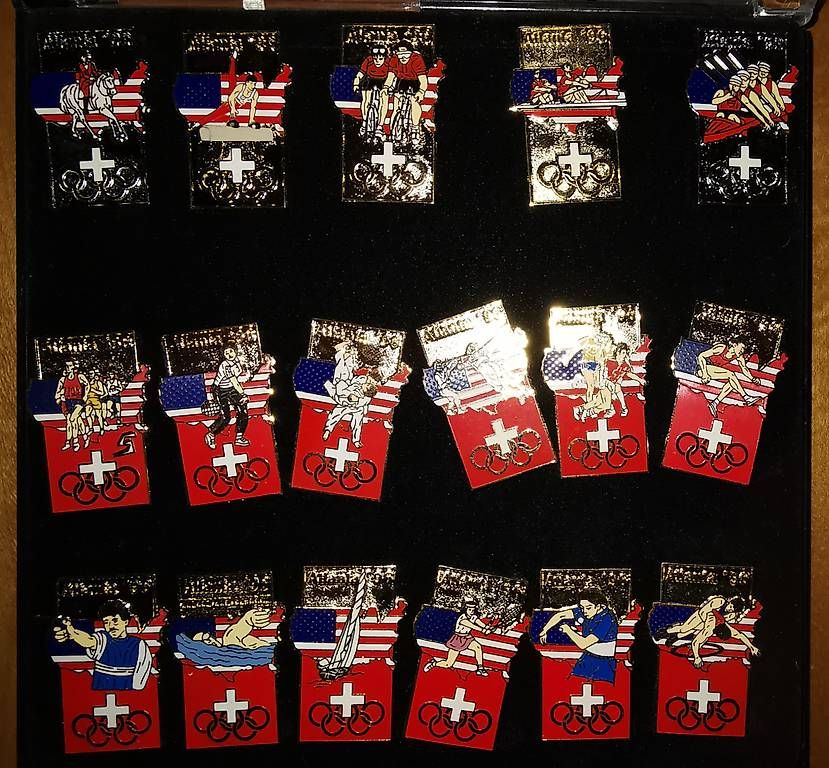 Placchette & Badge: Set mit Pin Olympia Atlanta 1996 – Nuovo (secondo la descrizione) da Bonaduz venduto da lstraumann