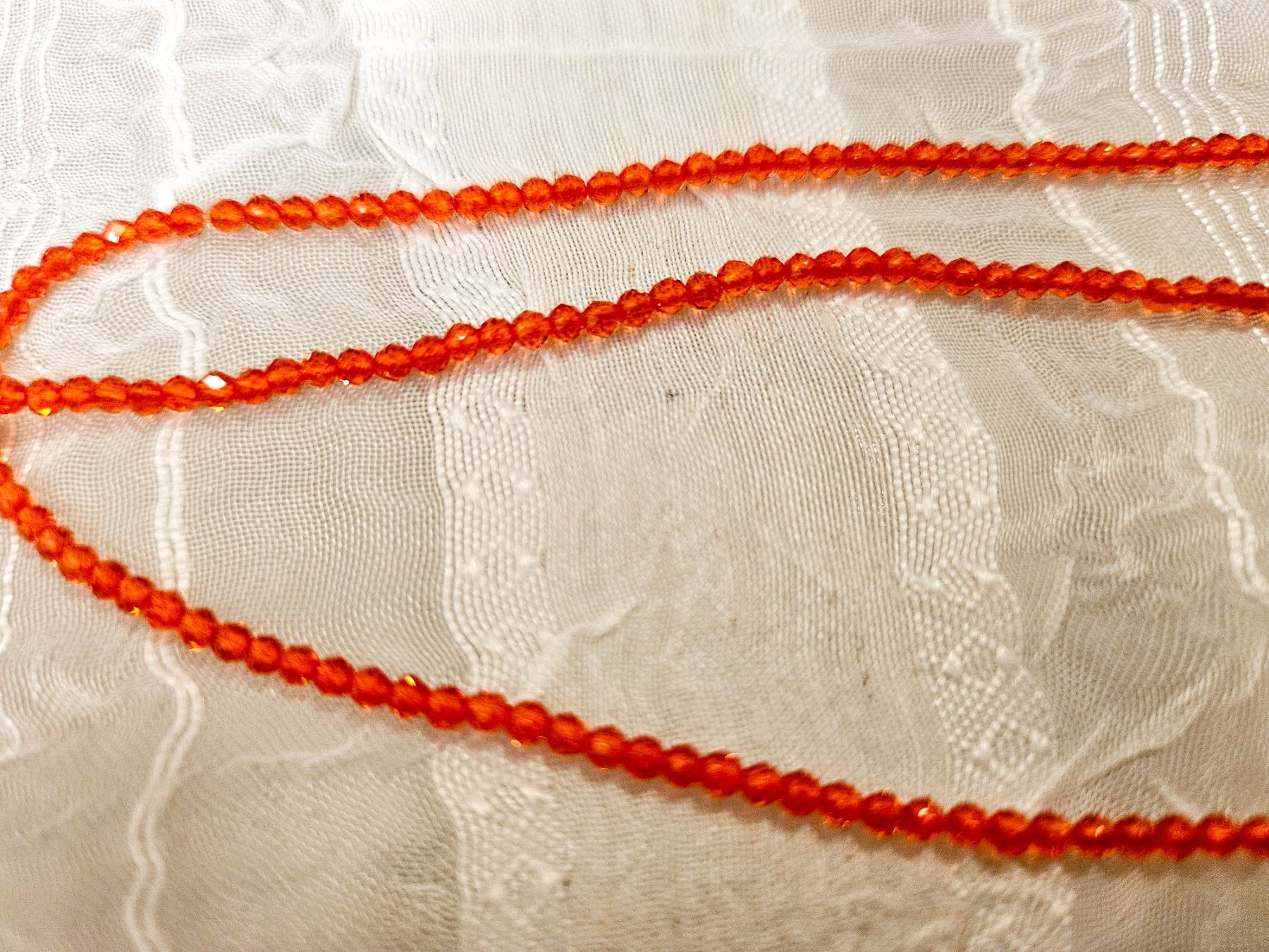 Perlen (unechte): Facettierte glasschliffperlen ca 200 stk 2mm orange – Neu und originalverpackt aus Dietikon von Eleda 1