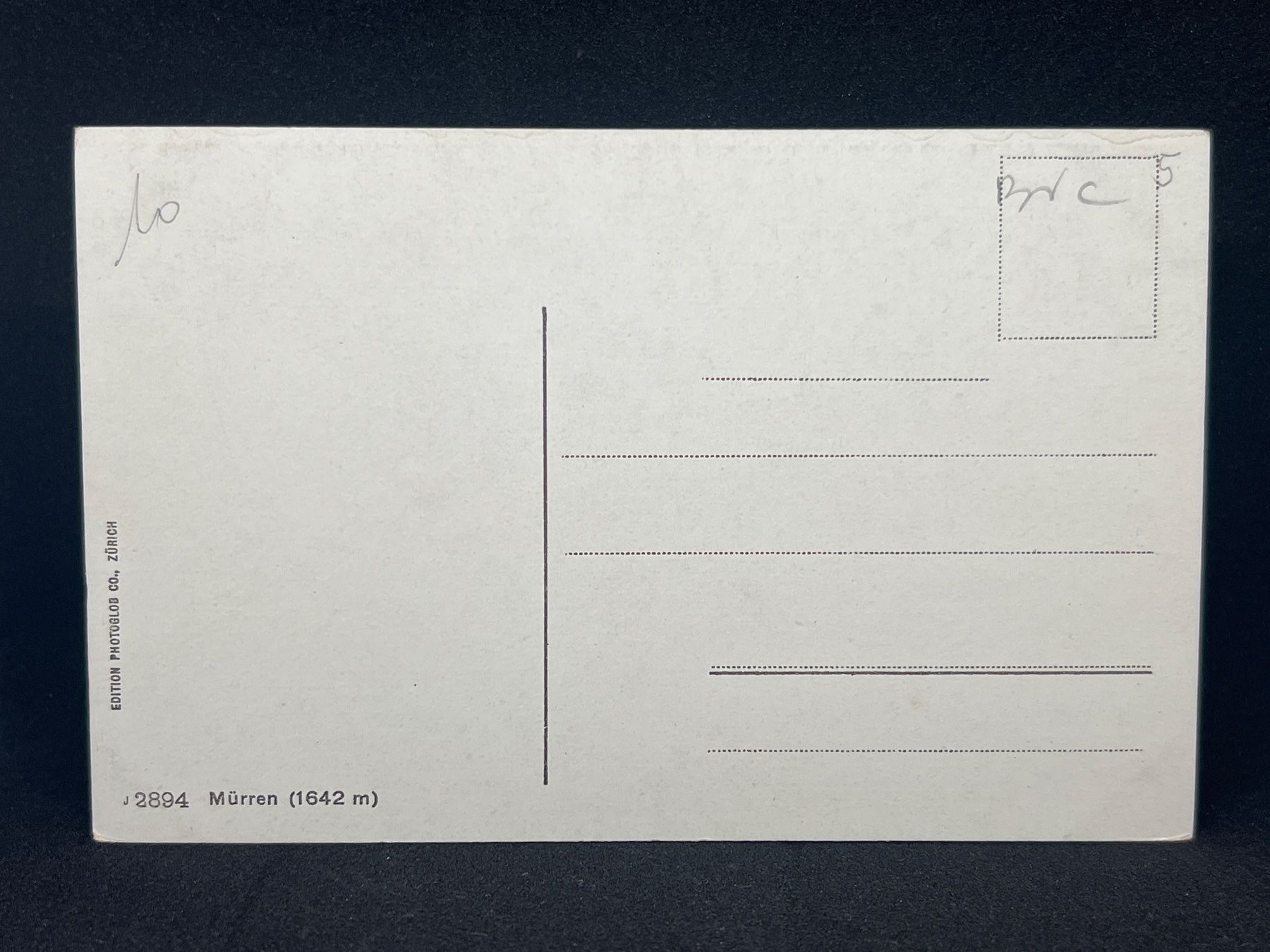 Cartoline postali: Mürren (1642m) – Usato da Widnau venduto da Brusi9 1