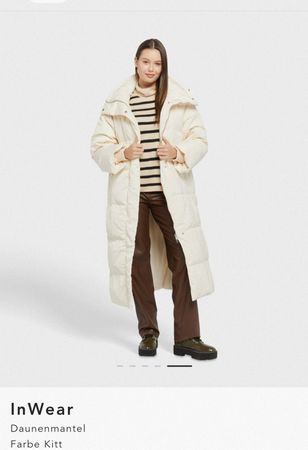 Dauenmantel lang farbe Kitt Marke In Wear gr. 34/XS oversize