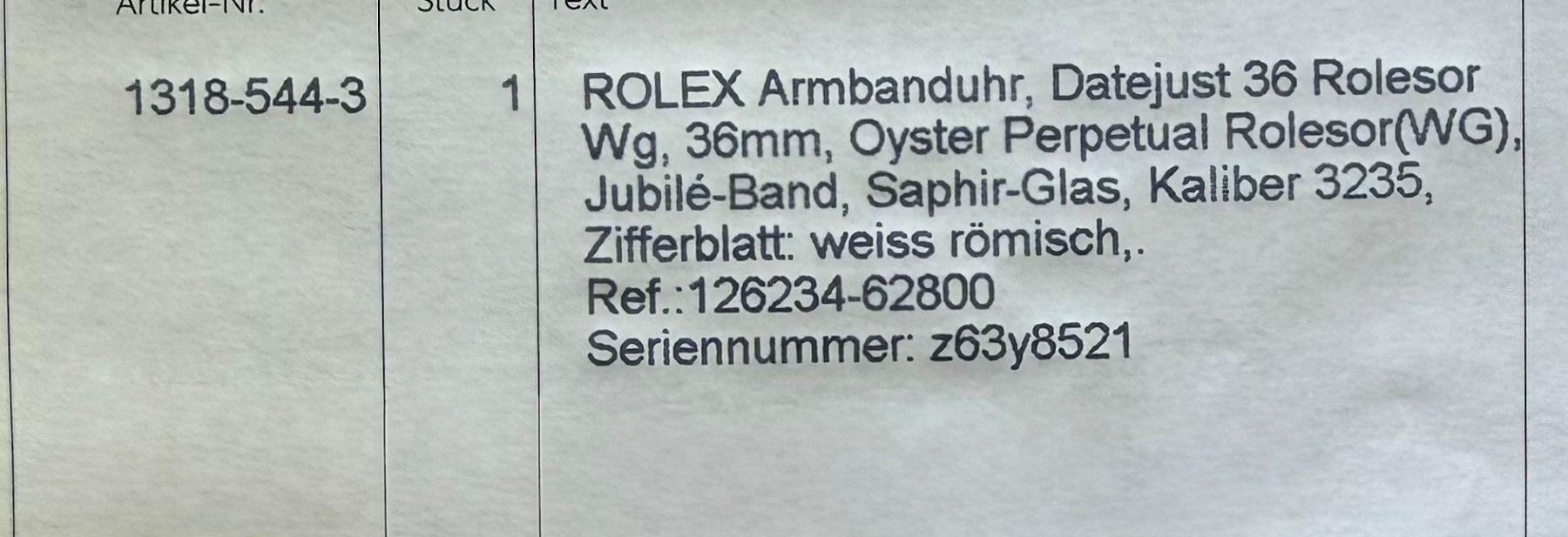 Rolex Uhren: Rolex Datejust 36 mm – Gebraucht aus Horgen von Larine 1