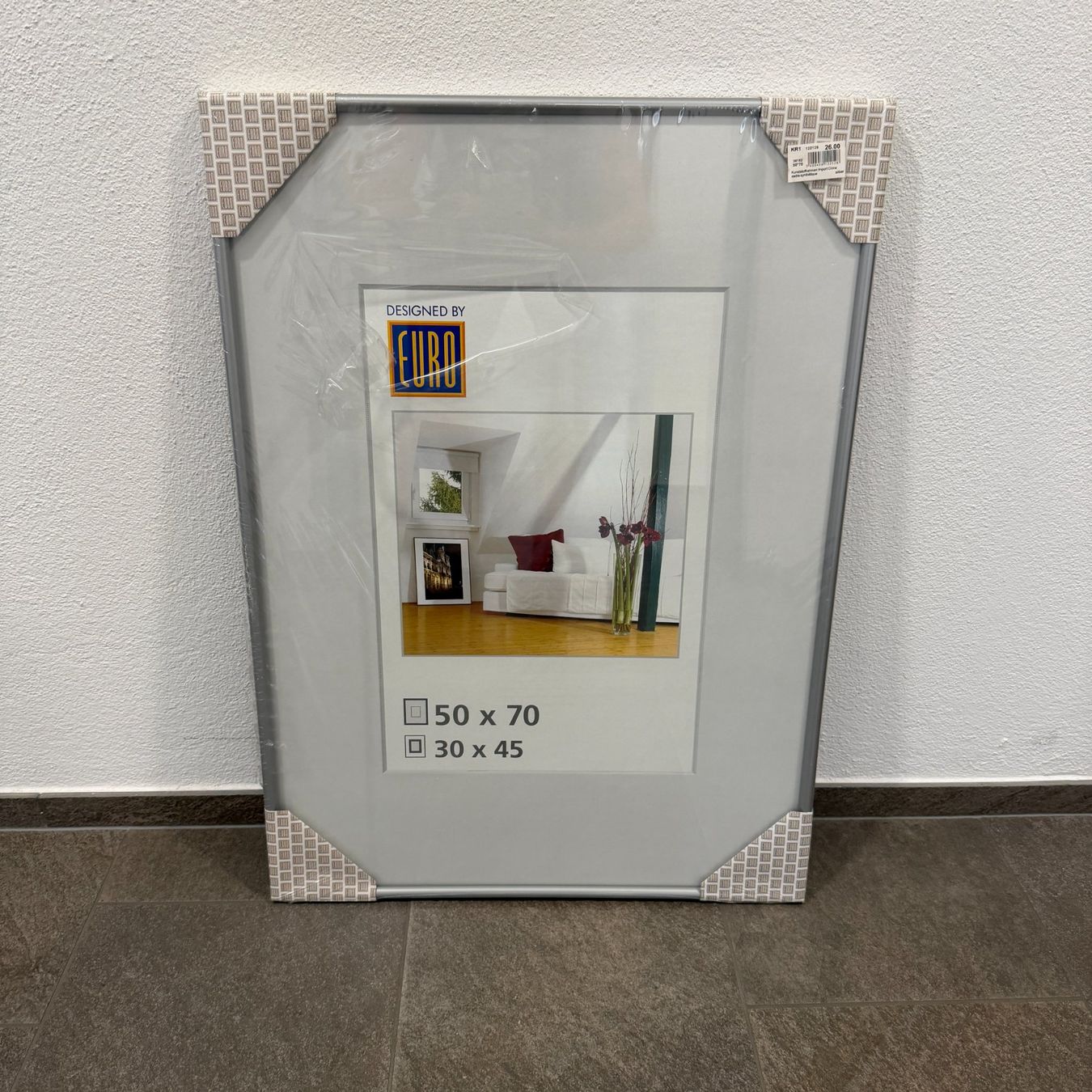 Cornici: Neuer Bilderrahmen 50 x 70 cm silber – Nuovo e nell'imballaggio originale da Balzers venduto da dassandro