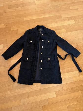 Maje Paris Designer Mantel Boucle Jacke Grösse 38 S/M