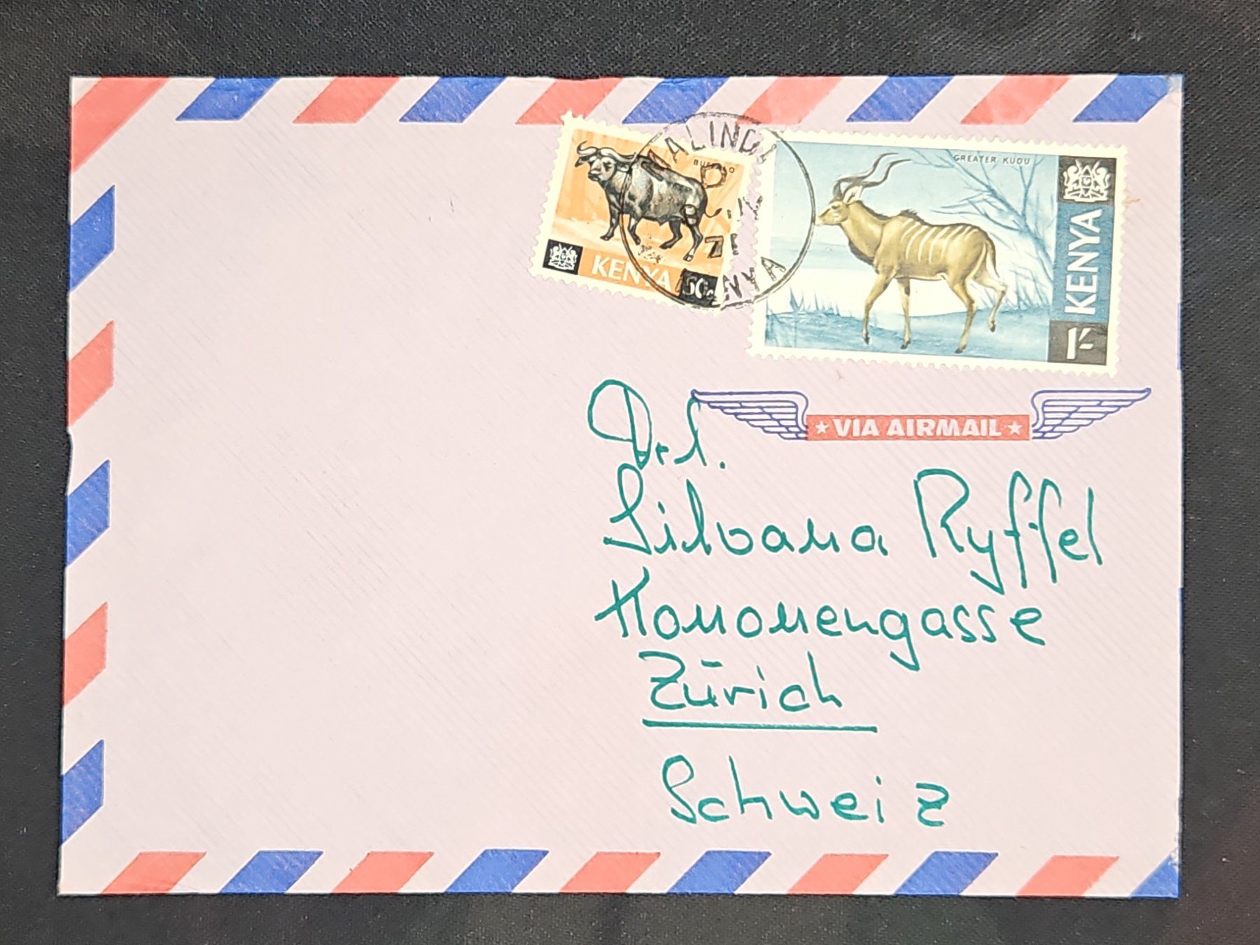 Tutti i francobolli: CL25 Enveloppe + Timbre Kenya 1970 – Usato da Cousset venduto da Patrick_Collections