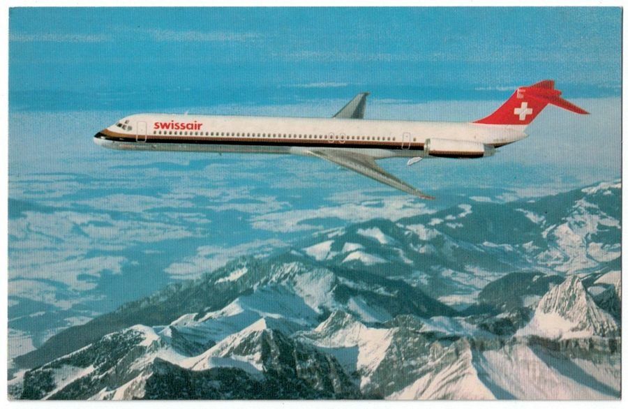 Cartoline postali: Swissair McDonnell-Douglas DC-9-81 – Usato da Frauenfeld venduto da POML