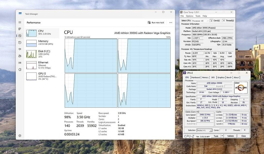 Amd Elektronikbauteile: CPU AMD Athlon 3000G  integrierte Grafik – Gebraucht aus Hinwil von Joes 2