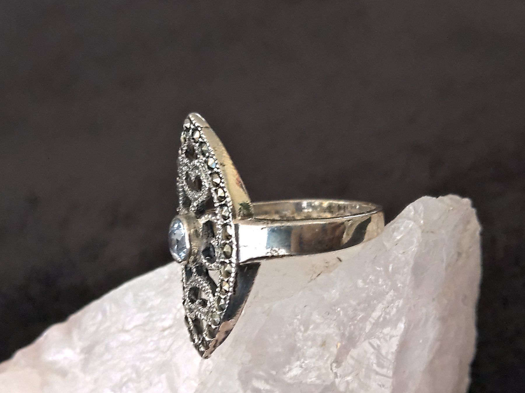 Anelli: Ring Silber 925 mit hellblauem Stein – Usato da Istighofen venduto da Ringparadies 1