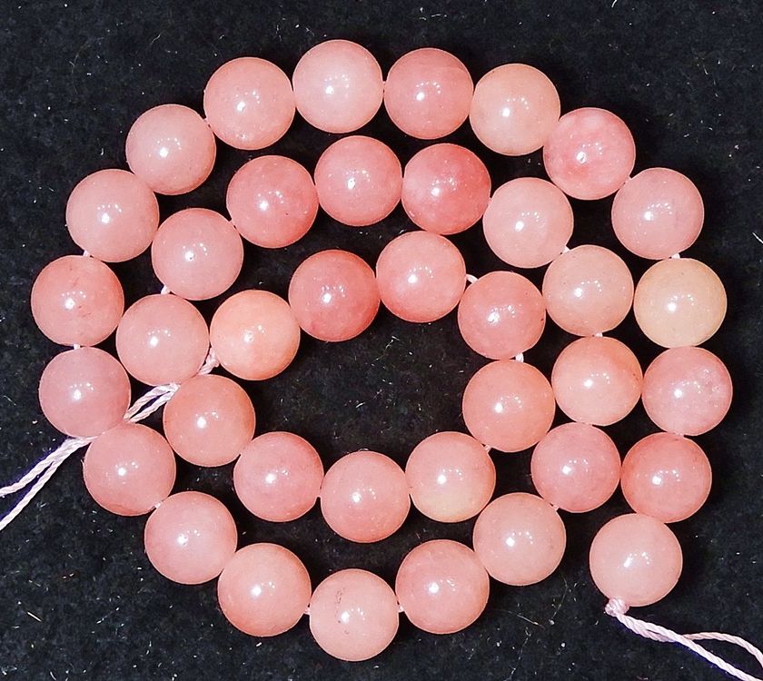1 Strang echte natürliche Rosenquarz Perlen 10 mm (Neu (gemäss ...