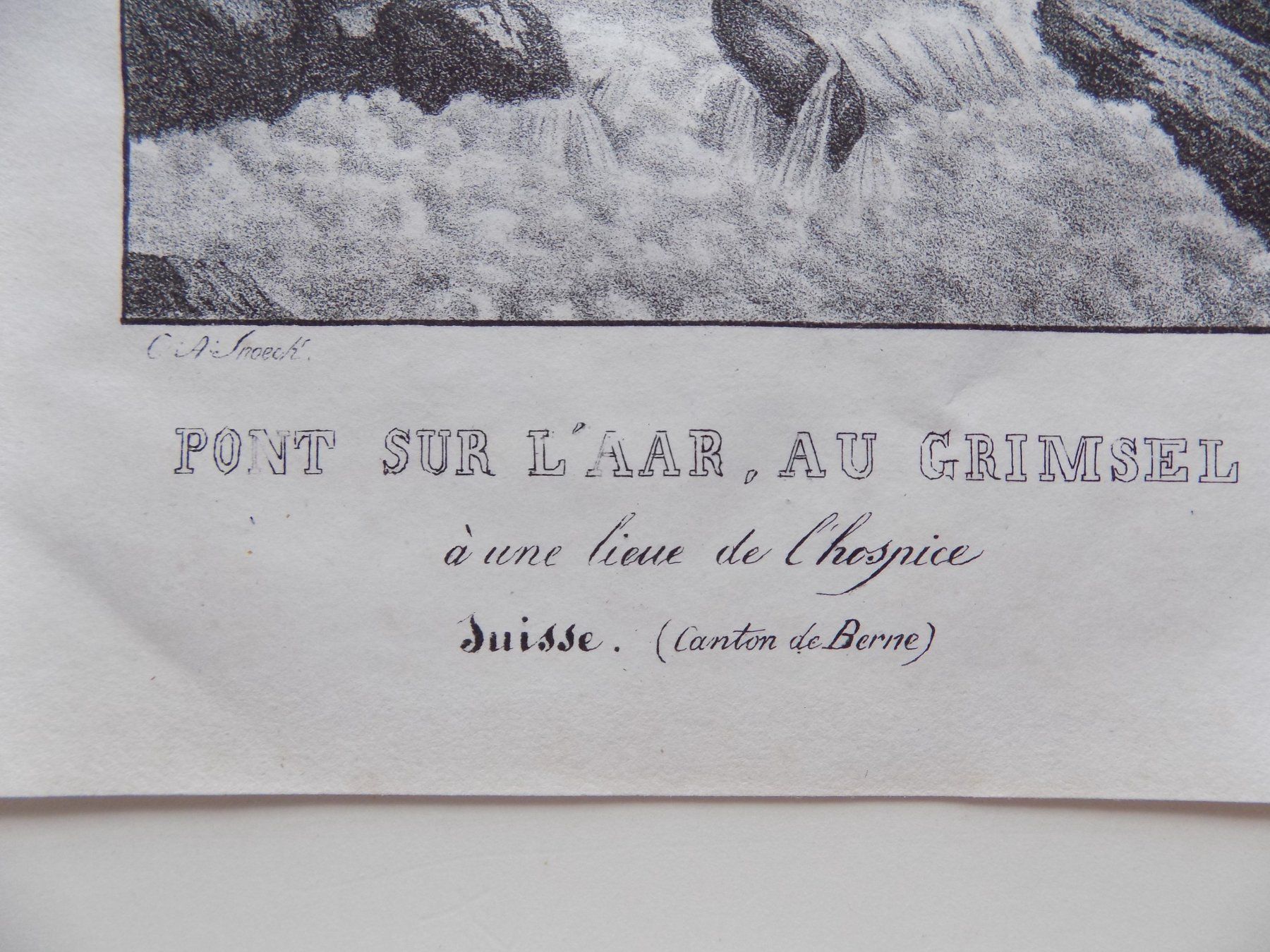 Stiche: Pont sur l'Aar au Grimsel – Gebraucht aus Risch von Rischli15 2