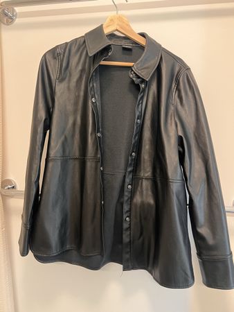 Gina Tricot Faux Leather Shirt Jacket