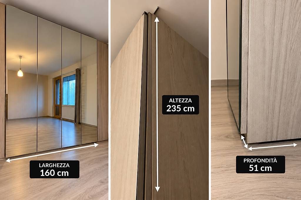 Armadi: Armadio 4 ante a specchio – Usato da Mendrisio venduto da mac_v6z8 3