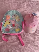 Peppa Pig Rucksack und Kappe Set rosa hellblau neu