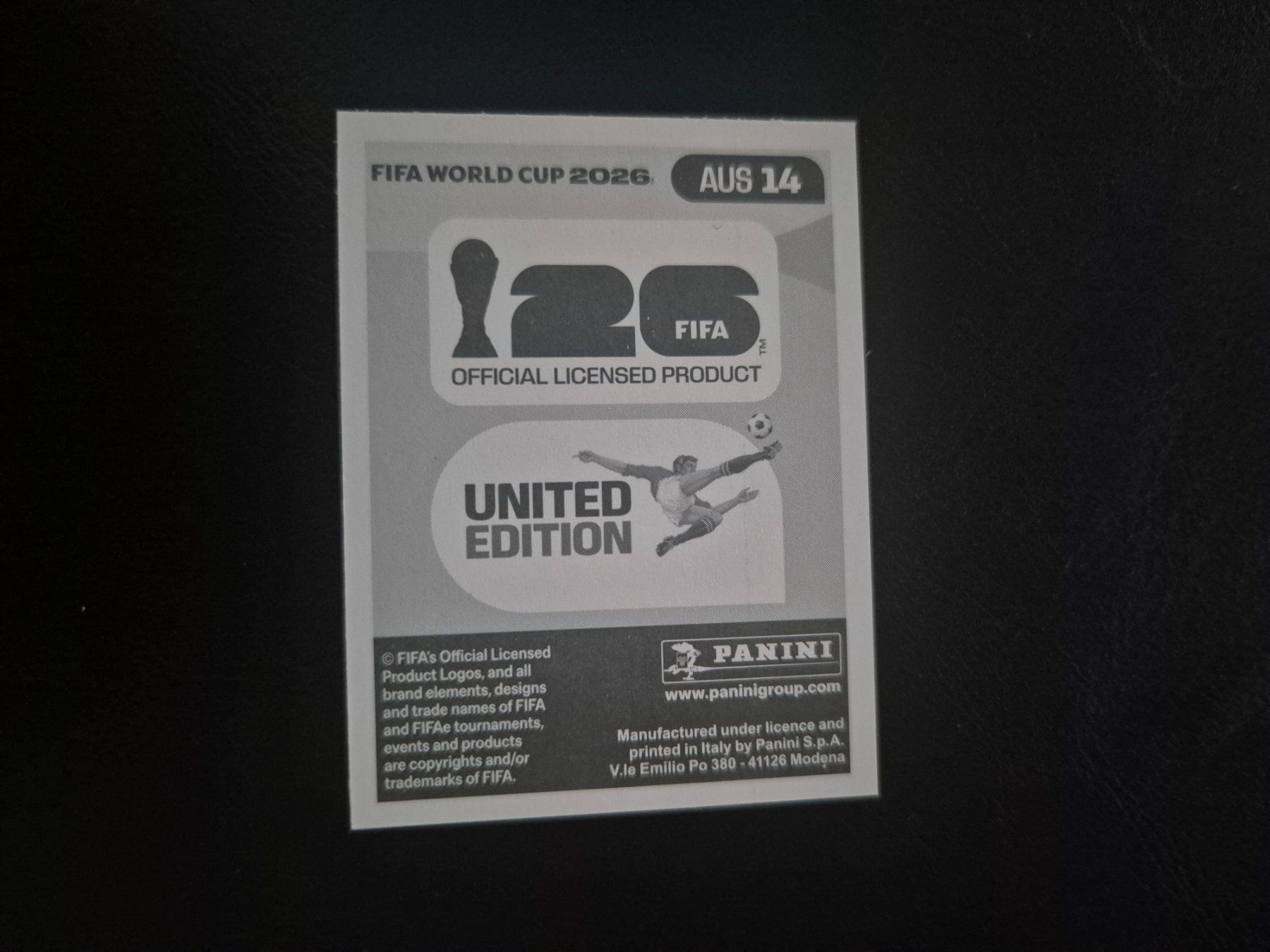 Panini Carte collezionabili: Panini WM 26 AUS 14 – Nuovo (secondo la descrizione) da Rorschacherberg venduto da AJ3108 1