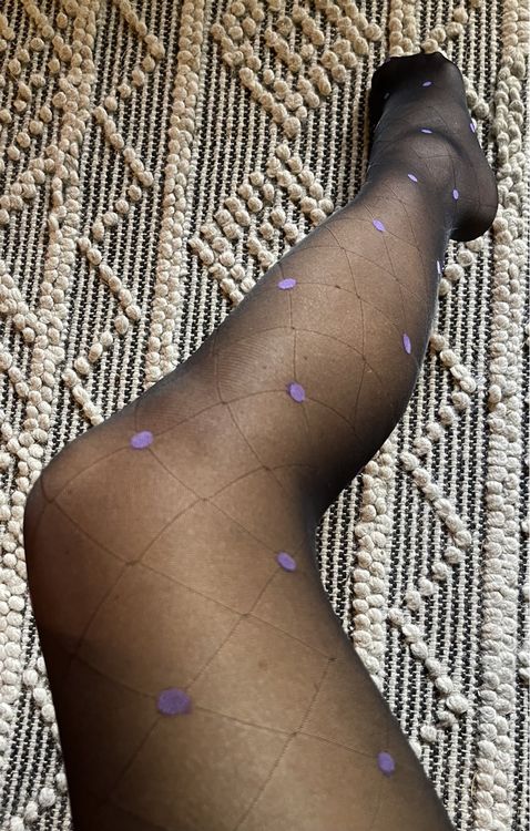 Collant Calzedonia nero a pois lilla Autunno chic!💜 (51) (Neu