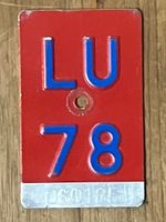 LU 78 - VELONUMMER - FAHRRADSCHILD - PLAQUE DE VELO - LU 78