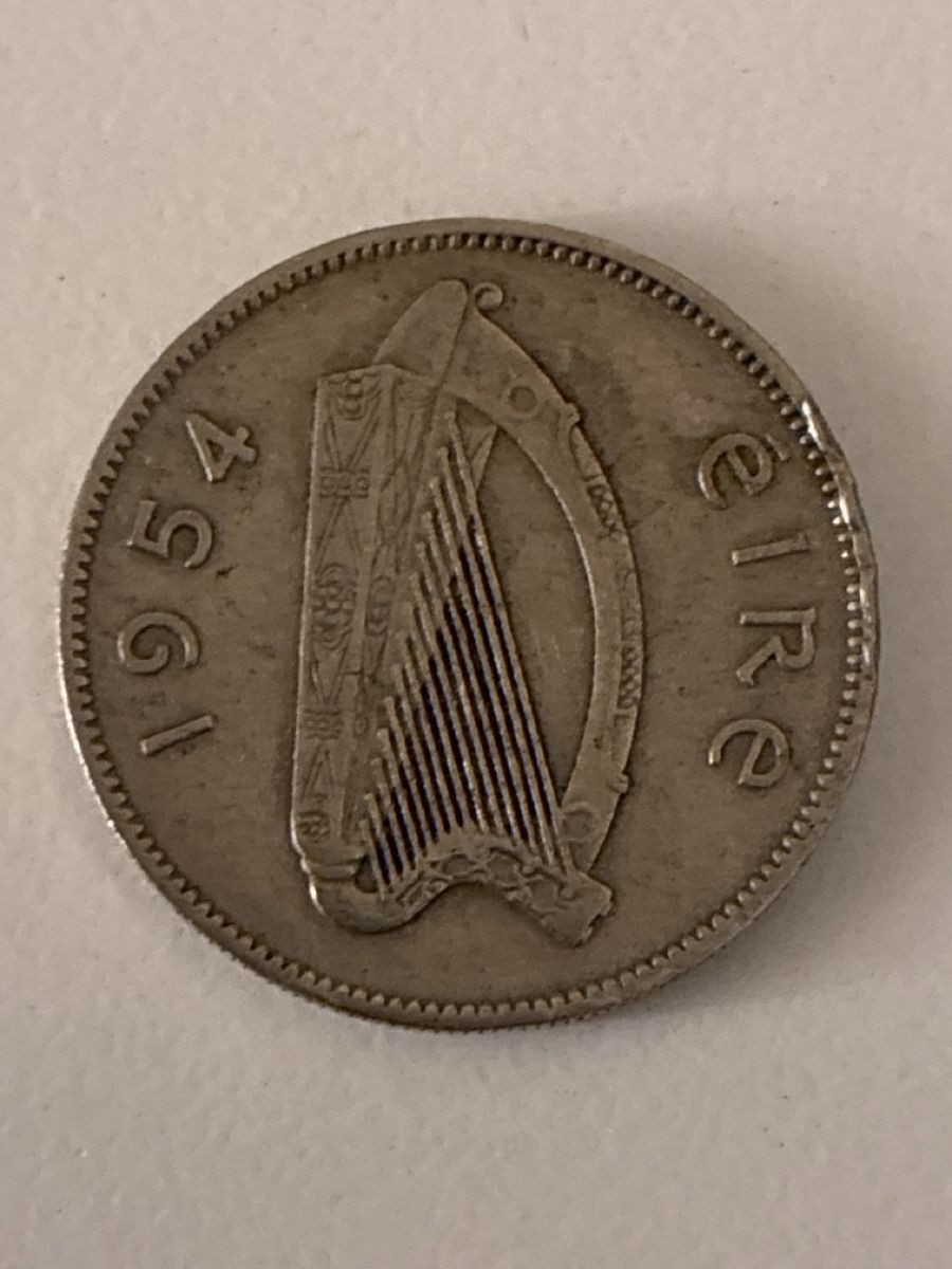 Tutti le monete: Nr. 37: 1 Schilling, altes irisches Pfund, 1954 – Usato da Burgdorf venduto da Yakari5165