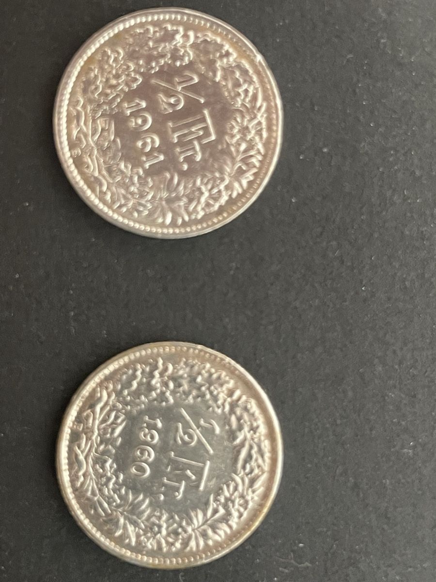 Tutti le monete: -.50 Silber CH Jahr 1960+1961 – Usato da Meierskappel venduto da Hala03 1