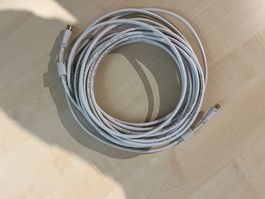Coax Kabel - Top Zustand - Weiss - Antennenkabel , 10.m.
