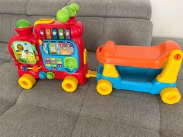 VTech Lauflernwagen ABC-Eisenbahn mit Rutschauto und Spielce