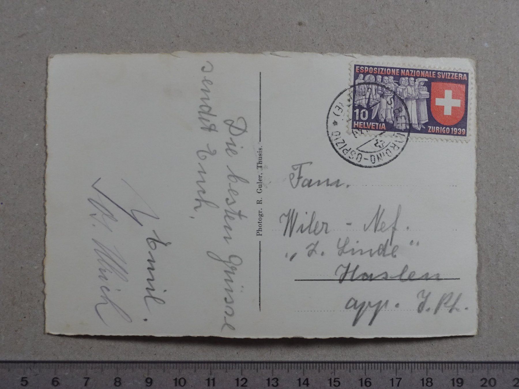 Cartoline postali: San Bernardino Pass, 1939 – Usato da Lenzburg venduto da fh1 1