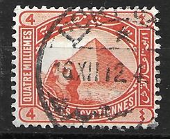 Ägypten 1906: Sphinx vor Cheopspyramide