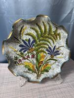 Dekorative Schale Keramik floral Grösse ca. 25 cm gemustert