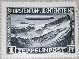 Liechtenstein F7 Zeppelinflug 1931 *