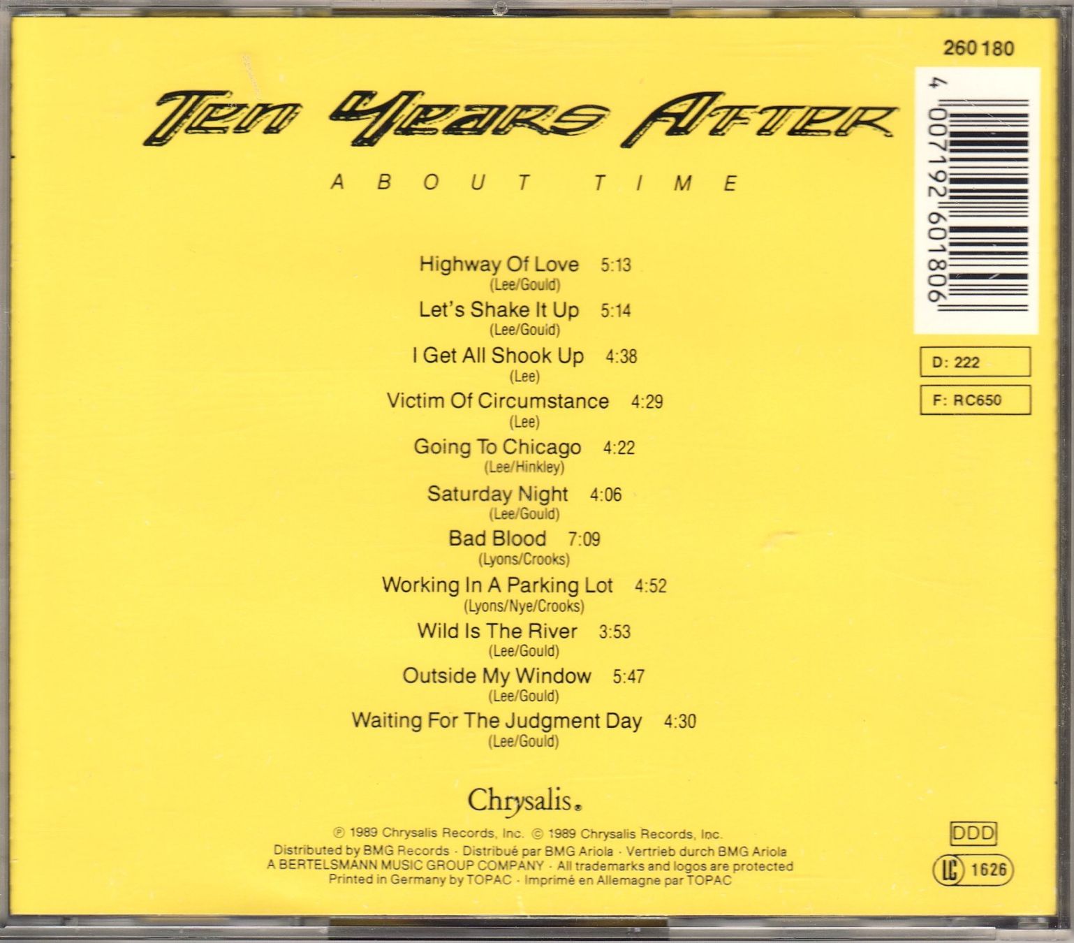 CDs: Ten Years After – About Time – Neu (gemäss Beschreibung) aus Boussens von catfood01 1