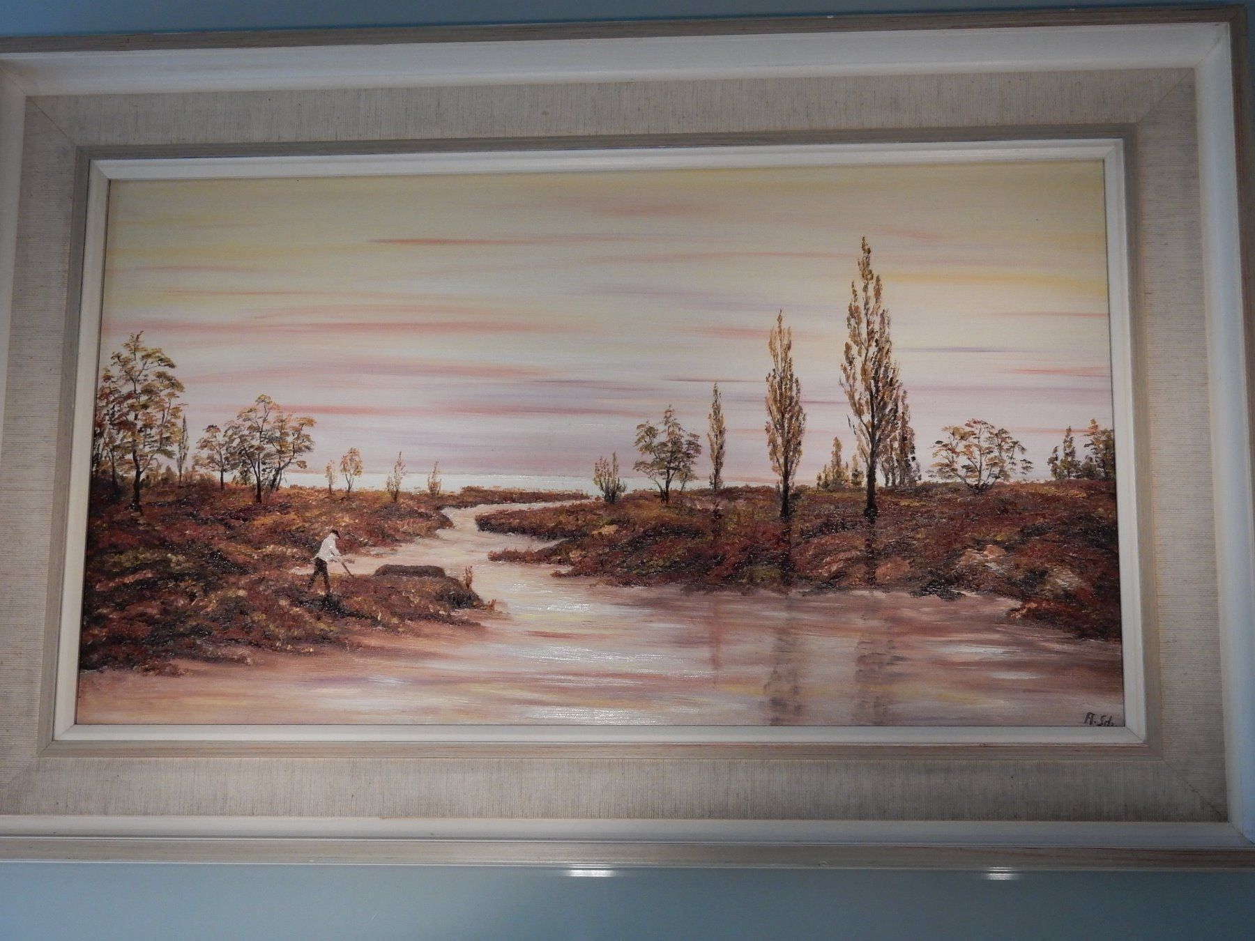 Gemälde: Landschaftsbild mit Bach – Gebraucht aus Bollingen von Jan07