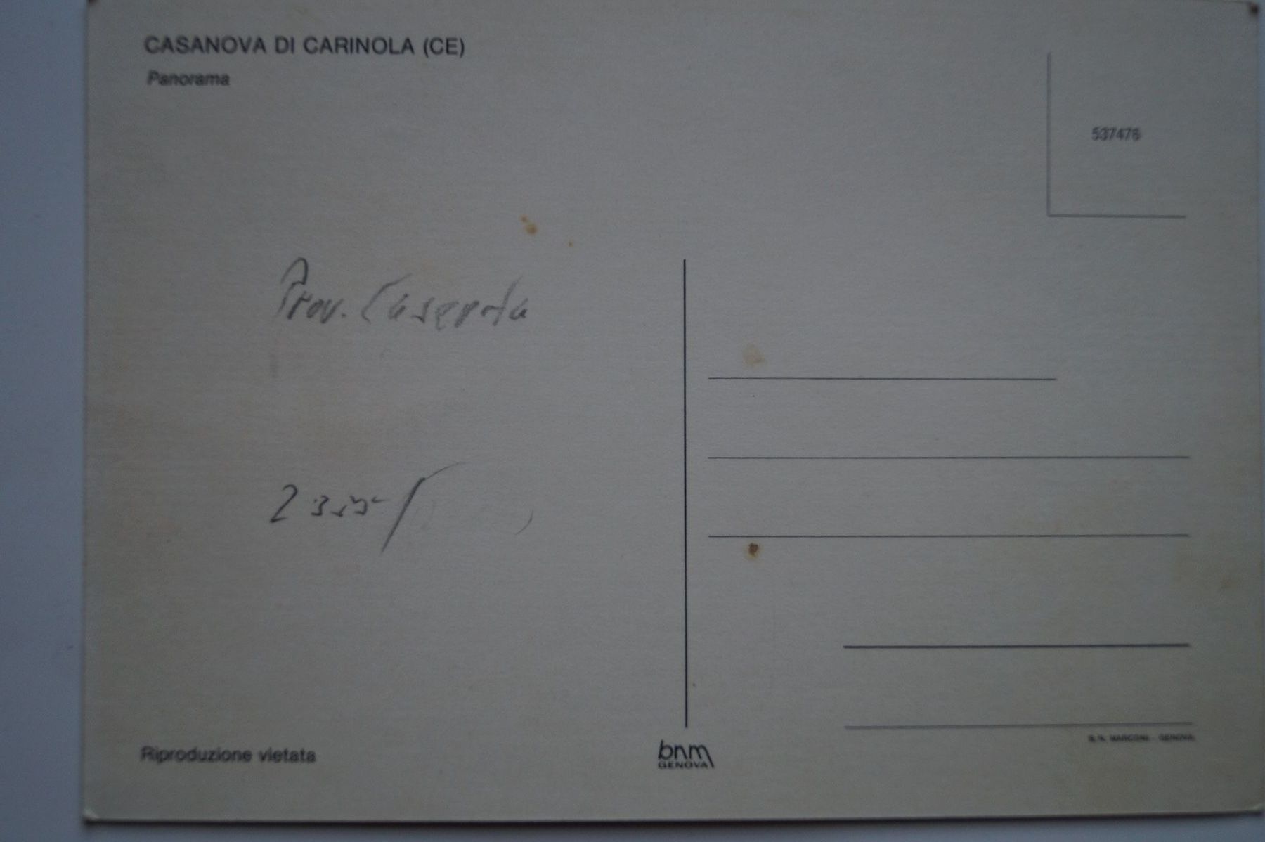 Cartoline postali: Casanova di Carinola (CE) – Usato da Scheid venduto da dirauls 1