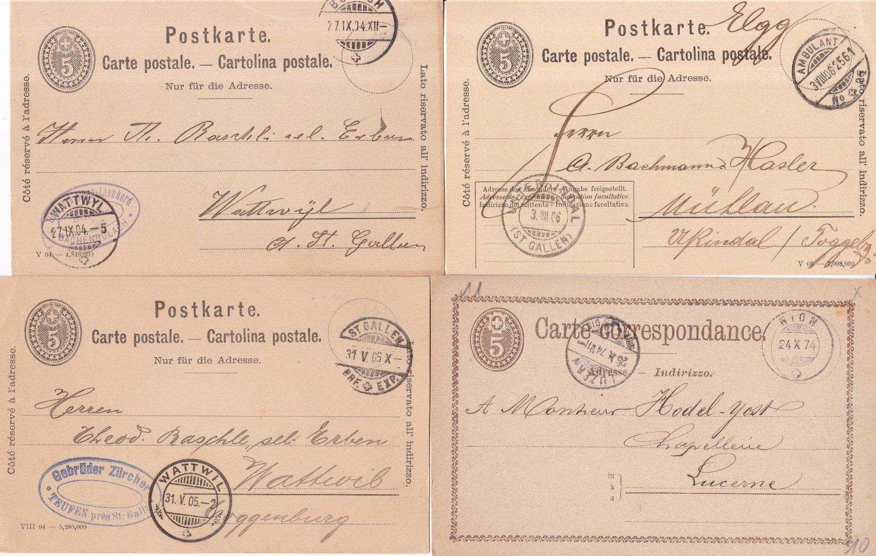 Tutti i francobolli: 40 Stk. Alte CH Postkarten, Karten – Usato da Münchwilen AG venduto da Nesar 8