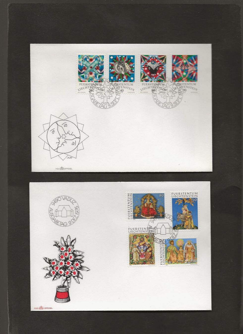 Tutti i francobolli: 32 FDC Liechtenstein 1976 bis 1980 – Usato da Au ZH venduto da xelagreb01 5