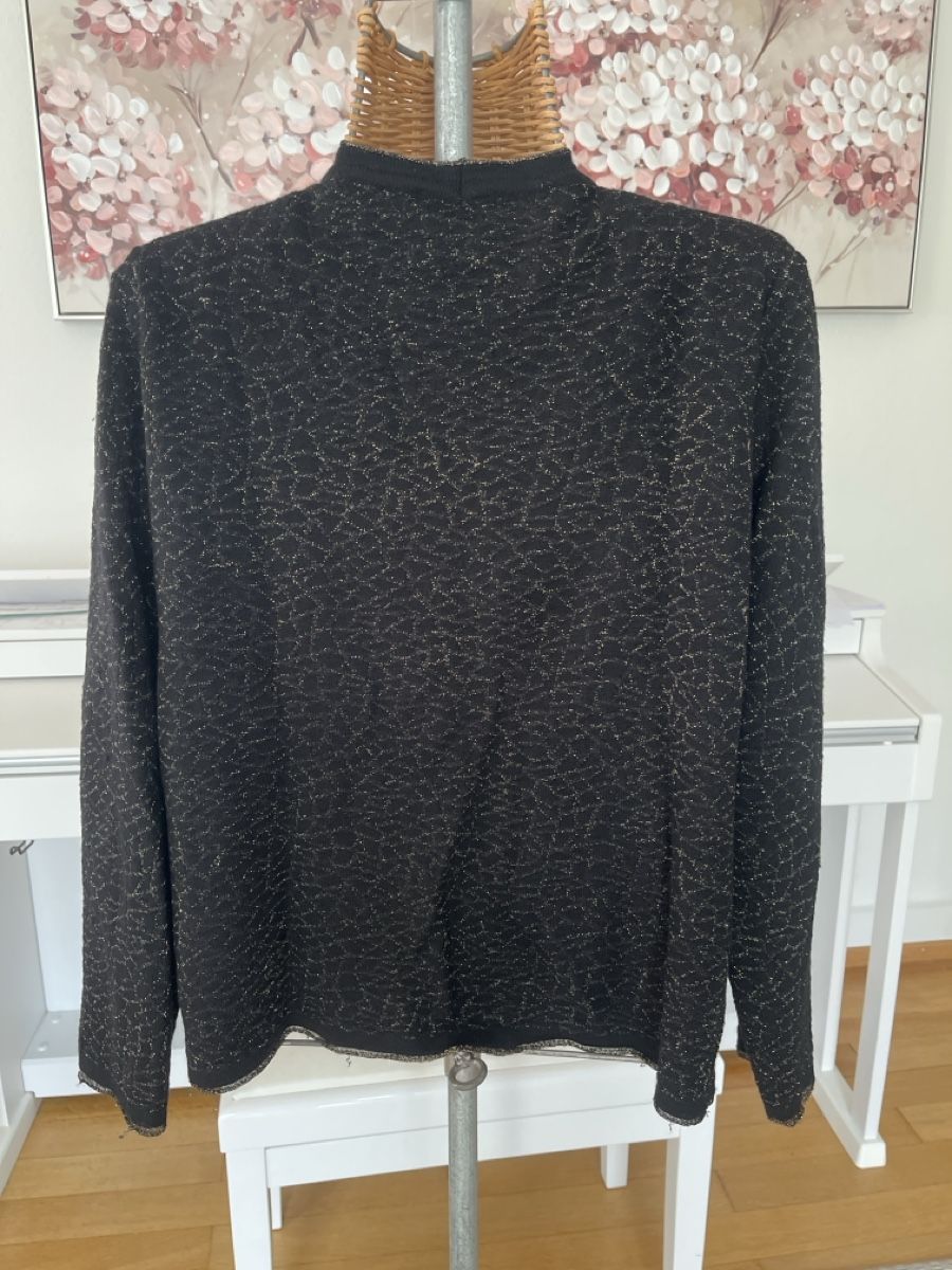 Giacche: St. Georges Strickjacke, schwarz-Glitzer, 40 – Usato da Solothurn venduto da Bobesch08 5