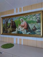 Wunderschönes gerahmtes Jesus-Bild , mit goldenem Rahmen