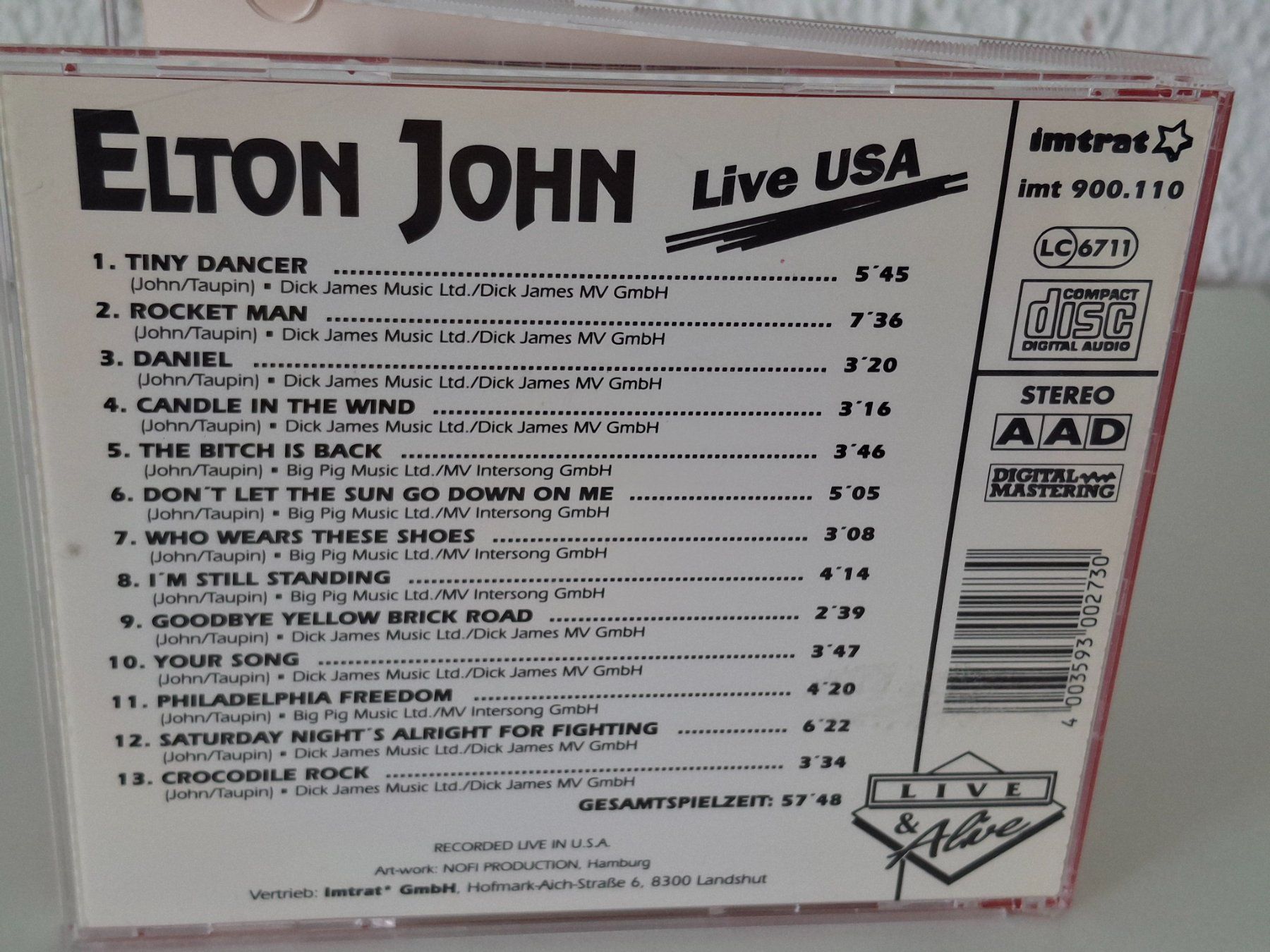 CD: CD Elton John - Live USA – Usato da Aarberg venduto da Jackup1 1