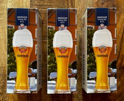 3 original Erdinger Weissbier Gläser
