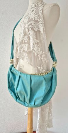 TASCHE TÜRKIS EINZELSTÜCK LA VIA DOVANT SOIE SEIDE SILK TOP