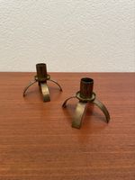 2x Modernist Messing Kerzenständer Kerzenhalter 50er Design