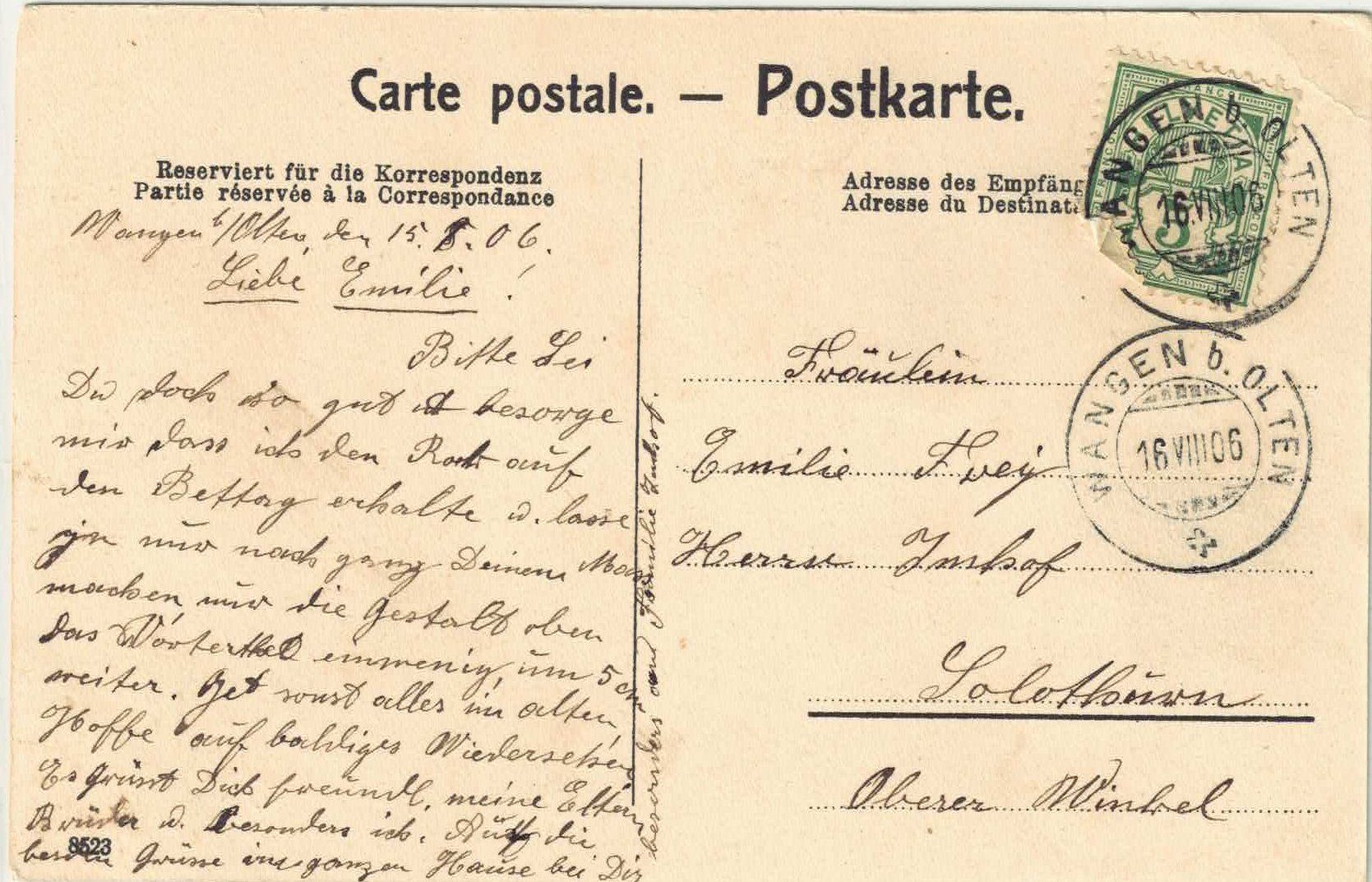 Ansichtskarten: Basel - St. Jakobsdenkmal – Gebraucht aus Ettingen von Kartenplanet 1