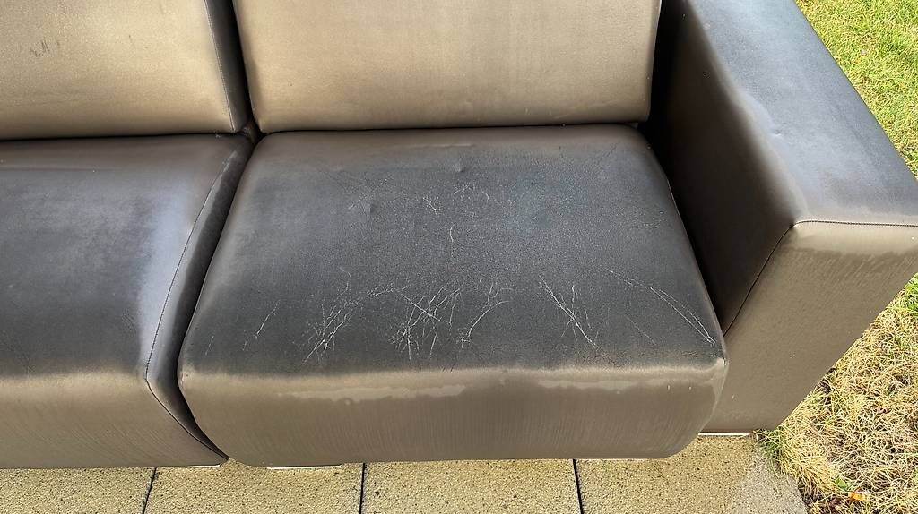 Sofas: Garten-Loungesofa Ecksofa Kunstleder braun 280x200 – Gebraucht aus Stein AG von Marcster99 3