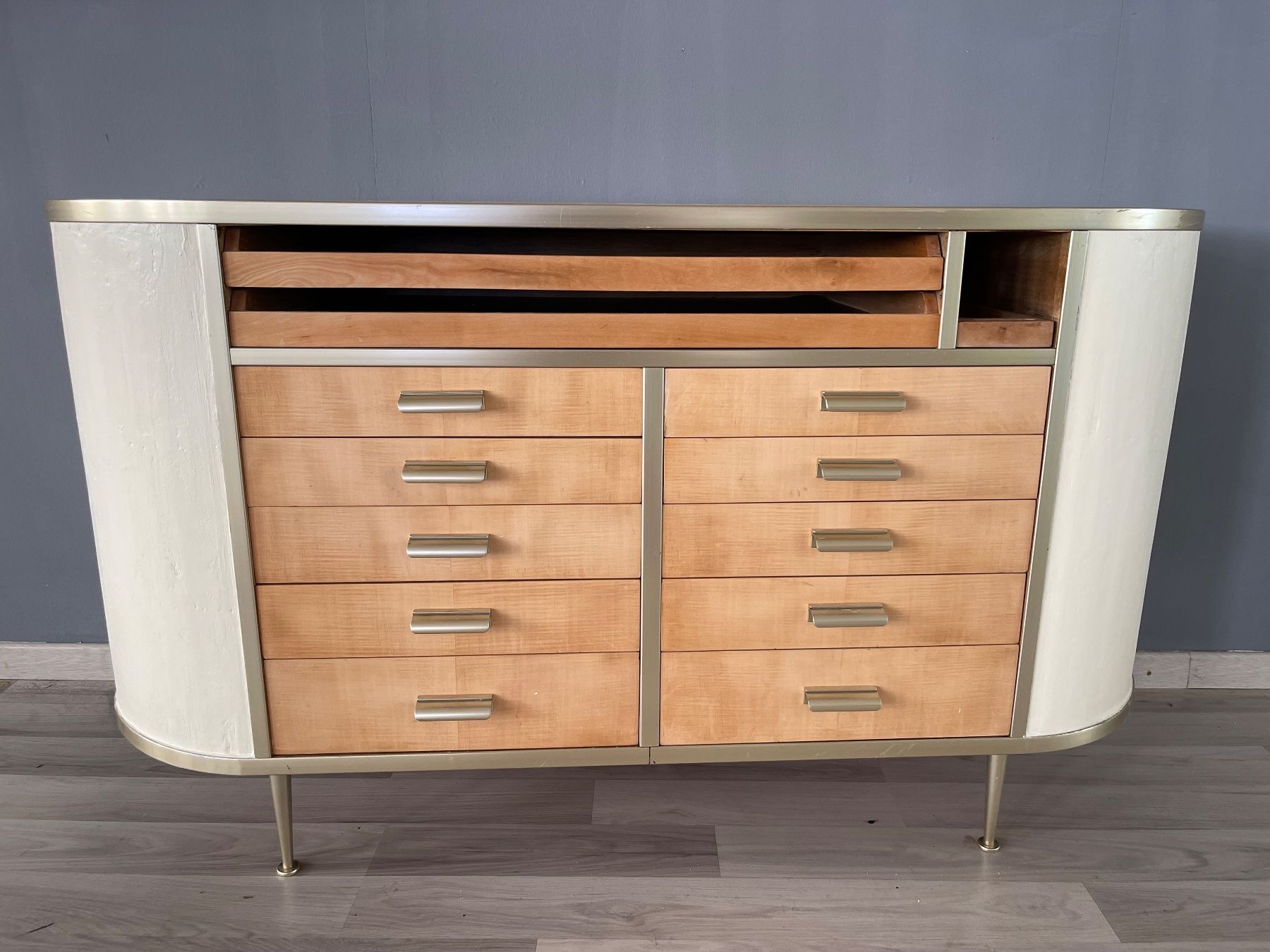 Cassettiere: Retro Sideboard/Kommode, Holz, 10 Schubladen, Top! – Usato da Herisau venduto da pet_2ys2