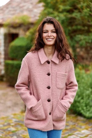 🌸 Kuscheliger rosa Mantel – neu & stilvoll 🌸Gr.M-38