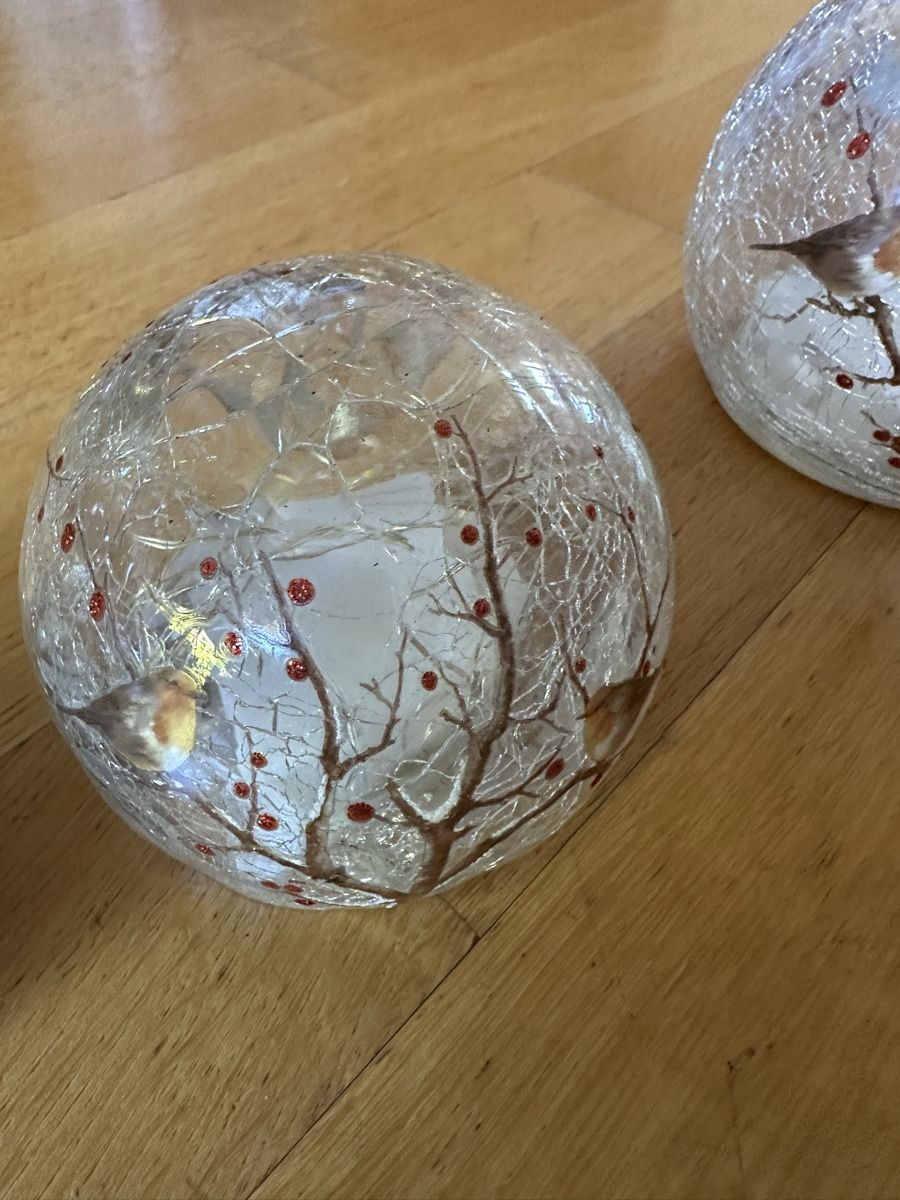 Alle Dekorationen: Glaskugeln Vogel Rot led 3 st  – Gebraucht aus Bern von Ruhrallee 1