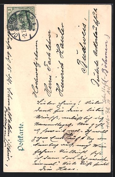 Cartoline postali: Schultafel-AK Coburg, Ortsansicht mit Bu – Usato da Berlin venduto da bartko-reher 1