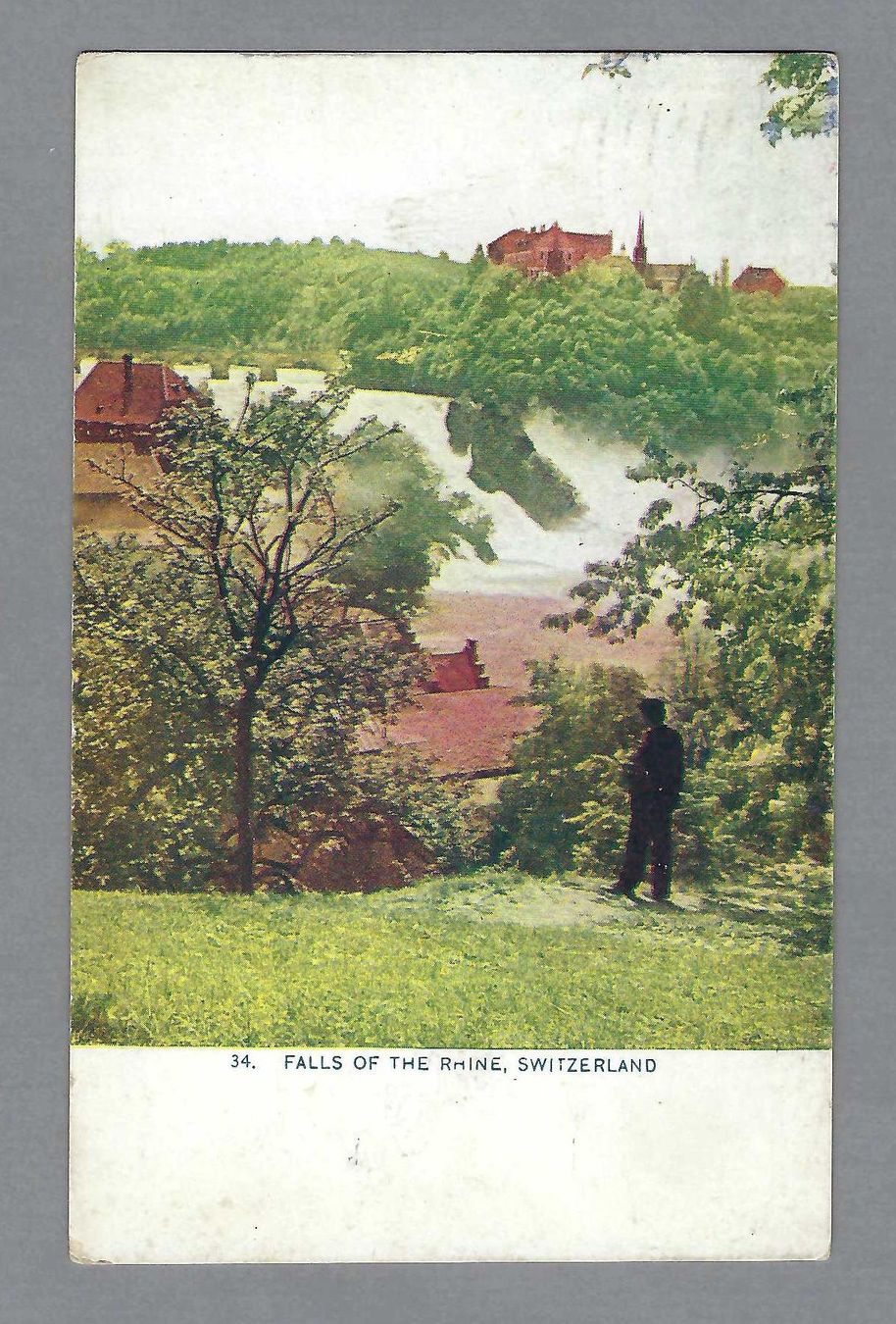 Cartoline postali: 1912, RHEINFALL, AMERIKANISCHE AK – Usato da Pura venduto da ulisse1957